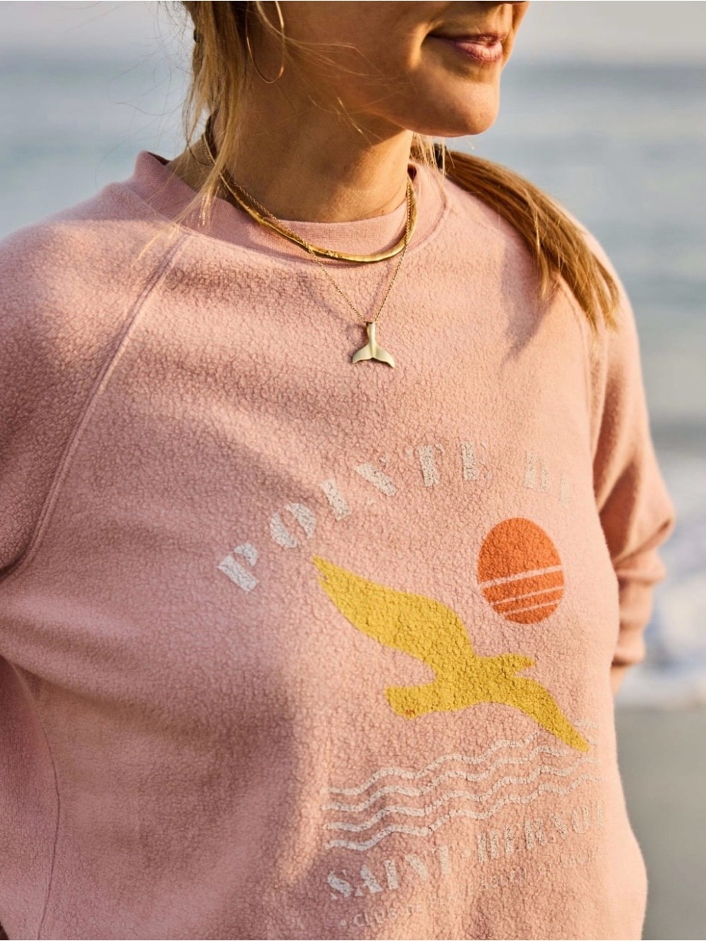 Faherty Pink Graphic Sweatshirt - Picture 2 of 13